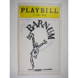 Signed Leonard John Crofoot Tatum Barnum Playbill OBC Jim Dale Glenn Close 1980